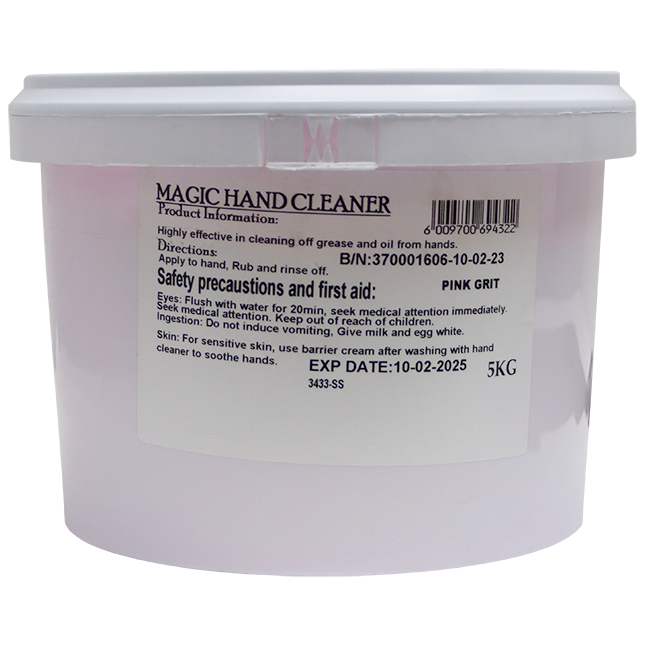 "HAND CLEAN GRIT  5KG PINK - MAGIC HAND CLEANER BERRY SCENTED"
