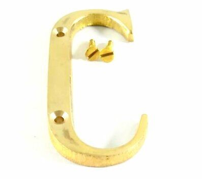 "LETTER HOUSE 75MM C BRASS - DWS"