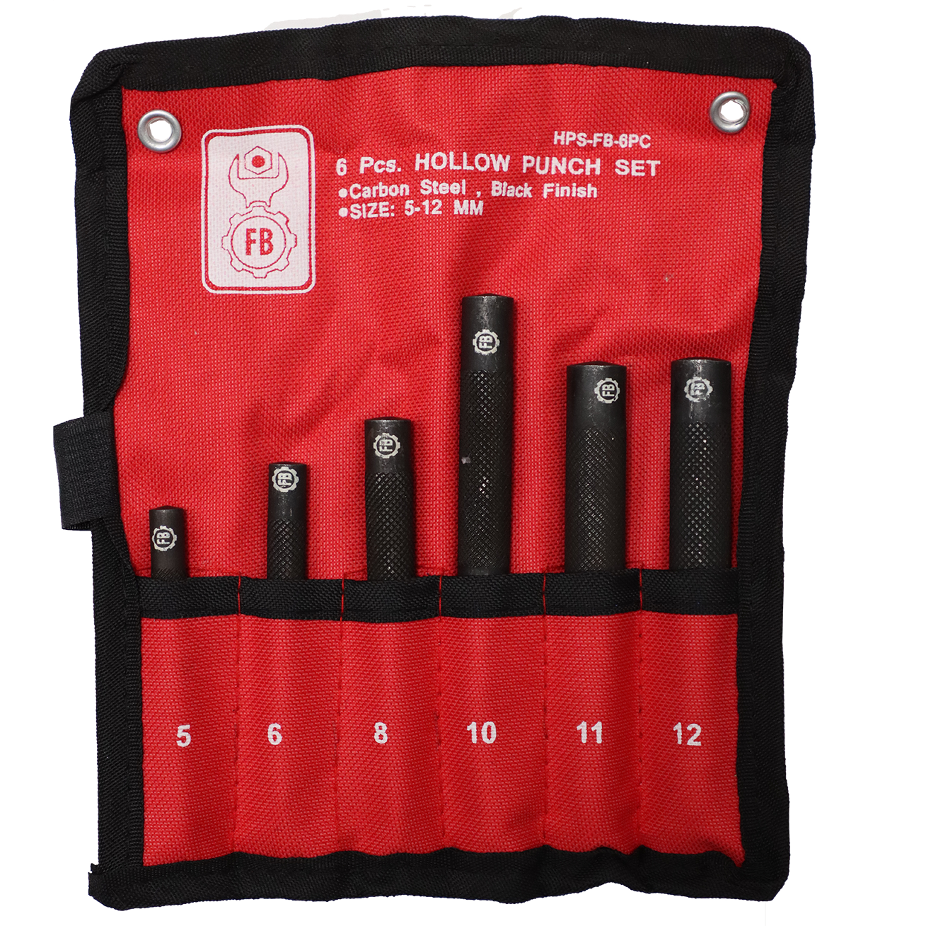 "HOLLOW PUNCH SET 5 - 12MM  FB - (6 PCS) LEATHER PUNCH 5,6,8,10,11,12MM"