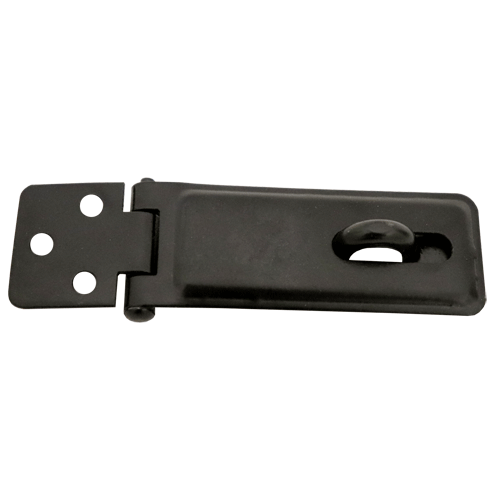 "HASP & STAPLE  90X34X1.2MM BLACK - TO FIX USE 7 X NO8 SELF TAPPING SCREW"