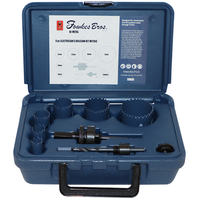 HOLE SAW KIT PLASTIC CASE 7PC 16-51MM - 16, 20, 25, 32, 40, 51MM + HOLE SAW KIT PLASTIC CASE 7PC 16-51MM - 16, 20, 25, 32, 40, 51MM +