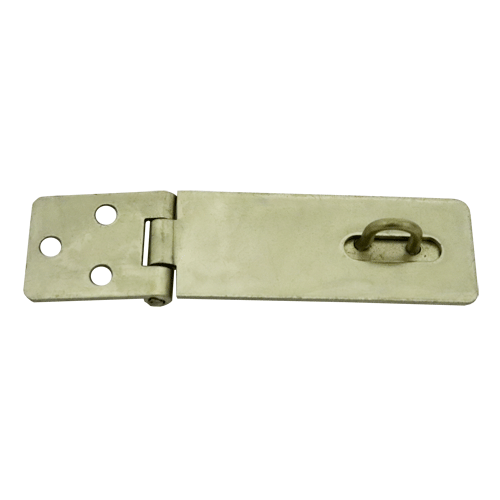 "HASP & STAPLE  50X20X1.2MM BRASS PL - TO FIX USE 5 X NO4 SELF TAPPING SCREW"