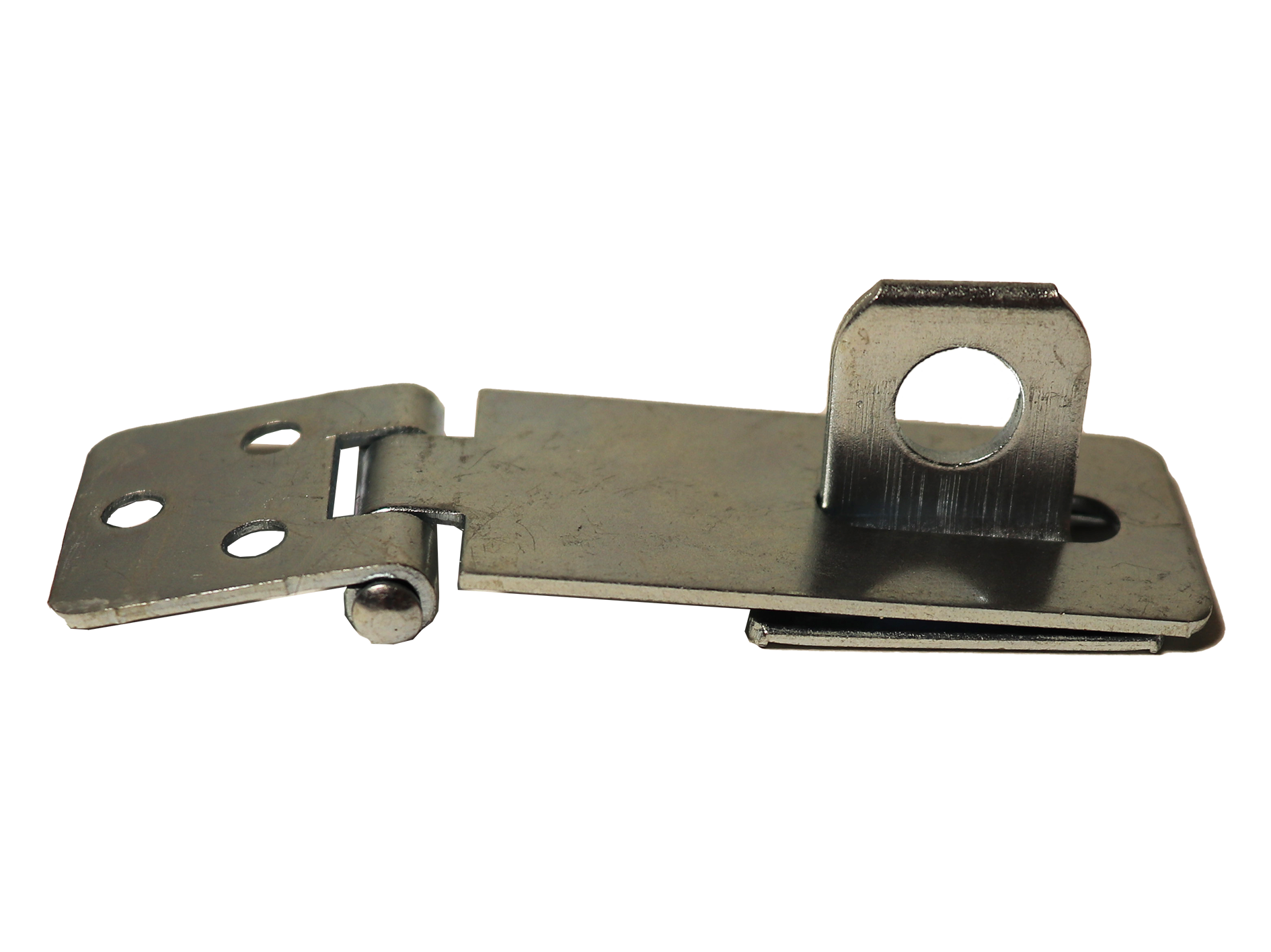 "HASP & STAPLE  50X20X1.2MM GALVANISED - TO FIX USE 5 X NO4 SELF TAPPING SCREW"
