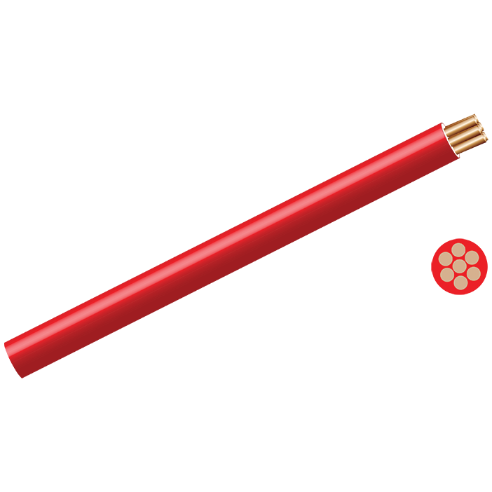"WIRE GPW RED CU 2.5MM2 PVC 600\/1000V - GENERAL PURPOSE WIRE-SOLD PER 100M COIL"