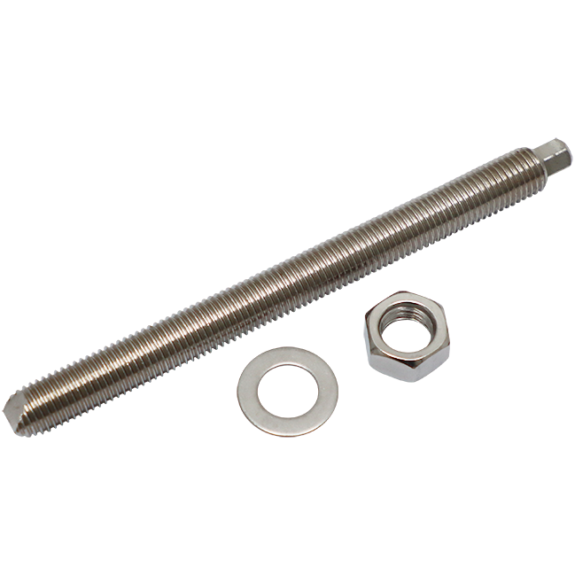 "CHEMICAL ANCHOR STUD S\/S 304 M12X160 - PRE-CUT CHEMICAL STUD, NUT & WASHER"