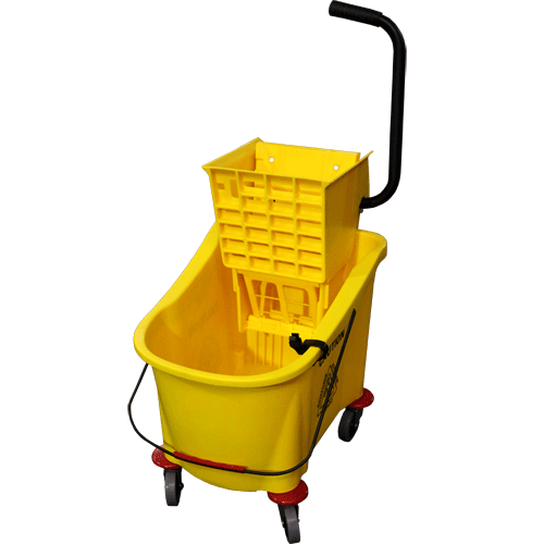 BUCKET & WRINGER 36L YELLOW ECONO SINGLE Fowkes Bros