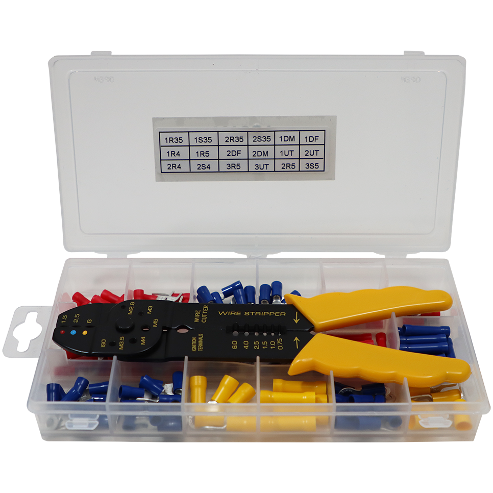 "TERMINAL KIT 150PC CRIMPER HELLERMANN - PRE-INSULATED KIT - INCLUDES CRIMPER"