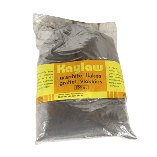 "DRY LUBE GRAPHITE FLAKES 500G KAYLAW - HIGH TEMP DRY LUBRICANT (TO 450\u00b0C)"