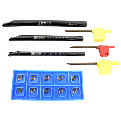 "BORING BAR KIT 3PCS (8\/10\/12 MM) - S08K \/ S10K \/ S12M (PLUS X10 INSERTS)"