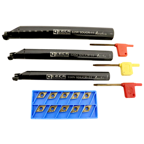 "BORING BAR KIT 3PCS (16\/20\/25 MM) - S16N \/ S20Q \/ S25R (PLUS X10 INSERTS)"