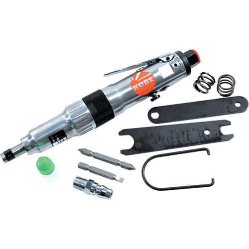 "PNEUMATIC SCREWDRIVER 1\/4\" KIT KEN - 1700 RPM - KOBE REDLINE - STRAIGHT"