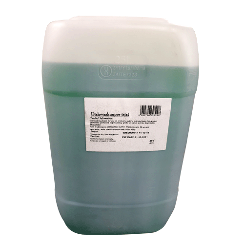 "DISHWASHING LIQUID 25L SUPER TRIXI - HIGH FOAM - GENTLE ON HANDS"