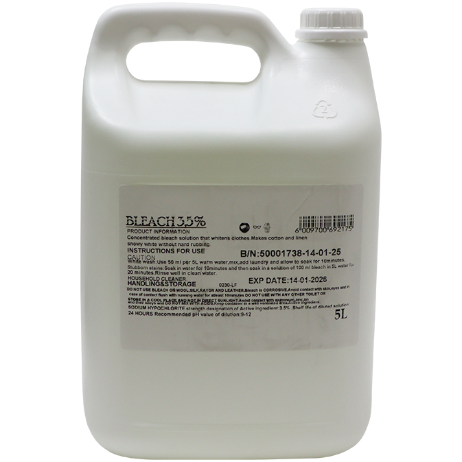 "BLEACH LIQUID  5L SUPER - MULTI-PURPOSE BLEACH"