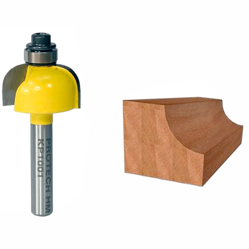 "ROUTER BIT COVE  7\/8\" X 3\/8\" - 1\/4\" SHANK - 1\/4\" RADIUS (TCT)"
