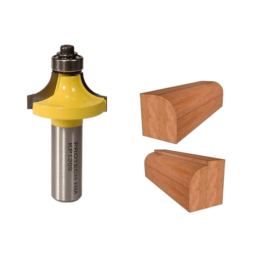 "ROUTER BIT CORNER ROUNDING  1 1\/4\" - 1\/2\" SHANK - 3\/8\" RADIUS (TCT)"
