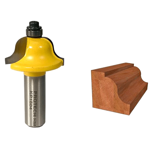 "ROUTER BIT ROMAN OGEE  1 3\/8\" - 1\/2\" SHANK - 1\/4\" RADIUS (TCT)"