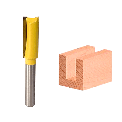 "ROUTER BIT STRAIGHT     3\/8\" X 1\" - 1\/4\" SHANK (TCT)"