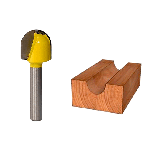 "ROUTER BIT CORE BOX  5\/8\" - 1\/4\" SHANK - 5\/16\" RADIUS (TCT)"