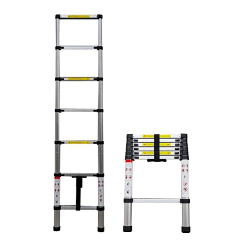 "LADDER TELESCOPIC ALUM STR 2.0M - ALUMINIUM LADDER - MAX LOAD 150KG"
