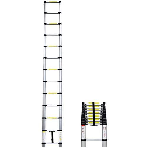 "LADDER TELESCOPIC ALUM STR 4.4M - ALUMINIUM LADDER - MAX LOAD 150KG"