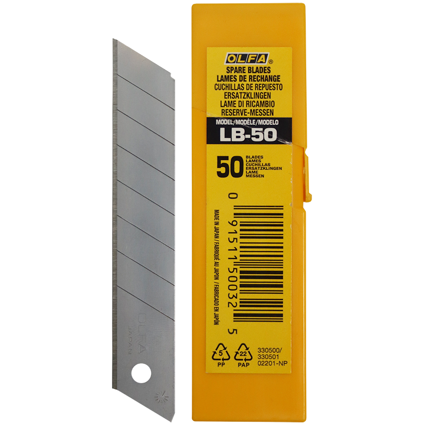 "TRIM BLADE S\/OFF 18MM 50\/TUBE OLFA - SNAP-OFF- SOLD PER TUBE OF 50"