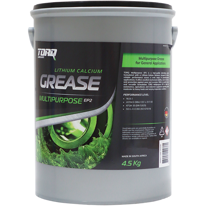 "GREASE  MPG EP2  4.5KG BUCKET TORQ - MULTI-PURPOSE  (-15\u00b0C TO 130\u00b0C)"
