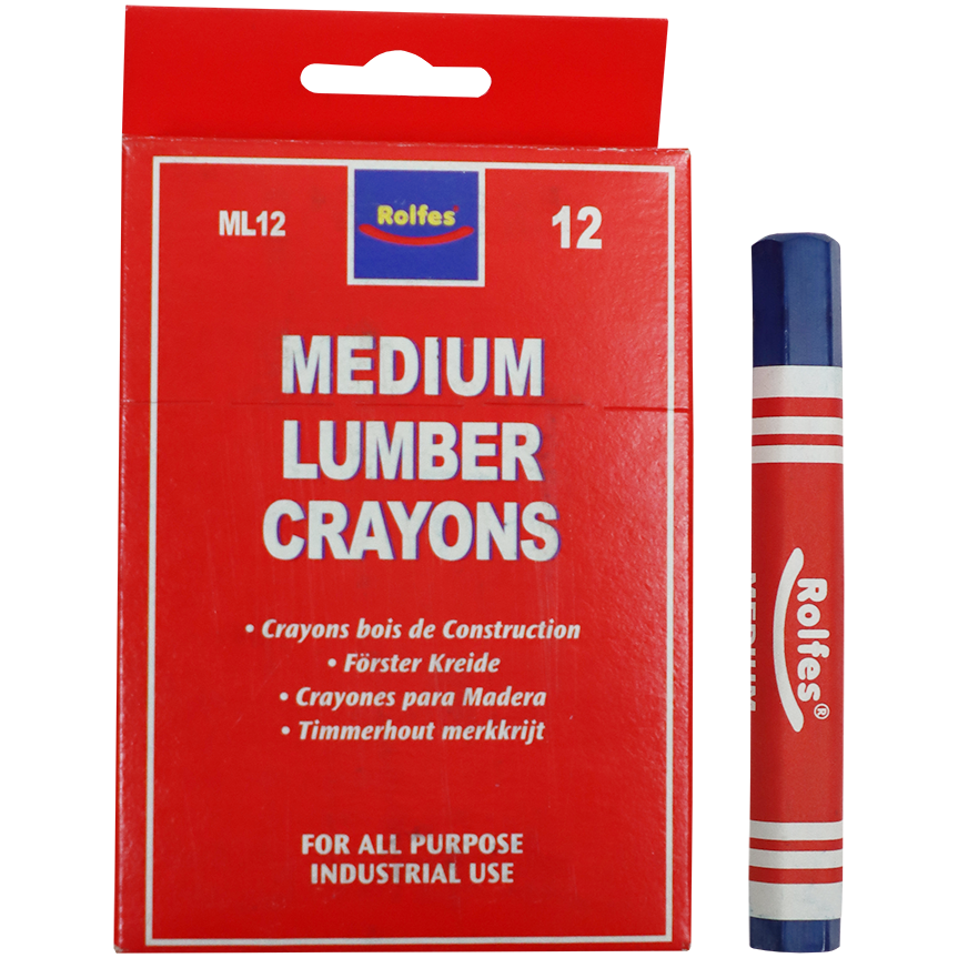 "CRAYON LUMBER MEDIUM BLUE ROLFES - MARKER -LOGS,PLYWOOD,TIMBER & PALLETS"