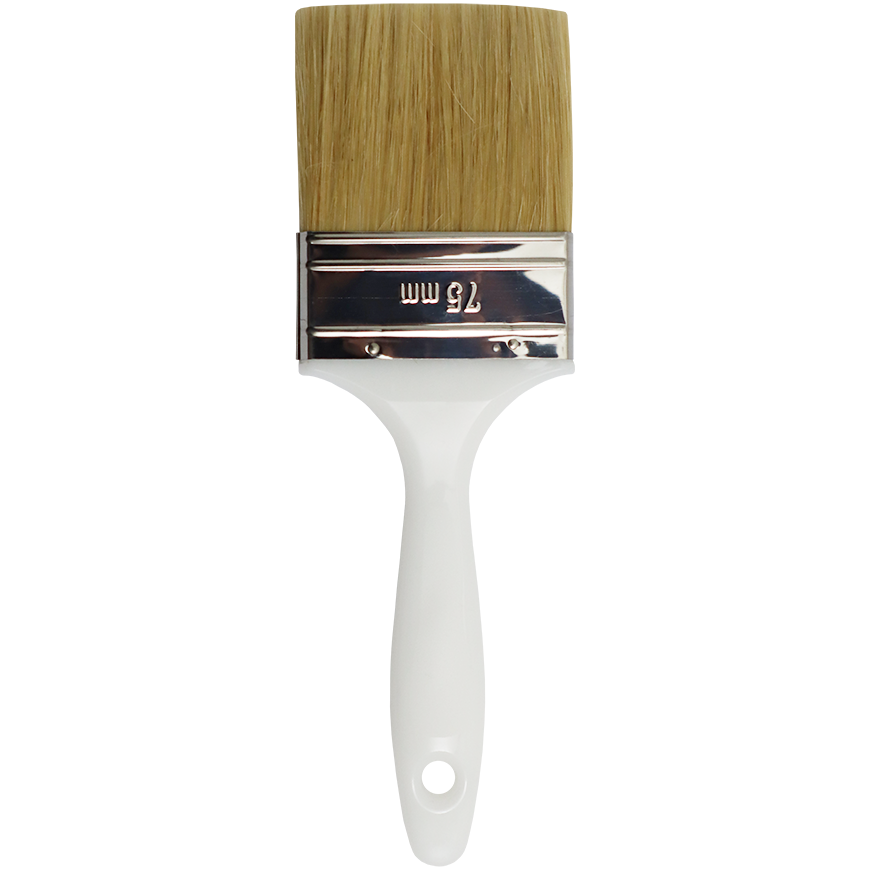 "PAINT BRUSH LONG BRISTLE 75MM - WHITE HAIR BLEND 66MM"
