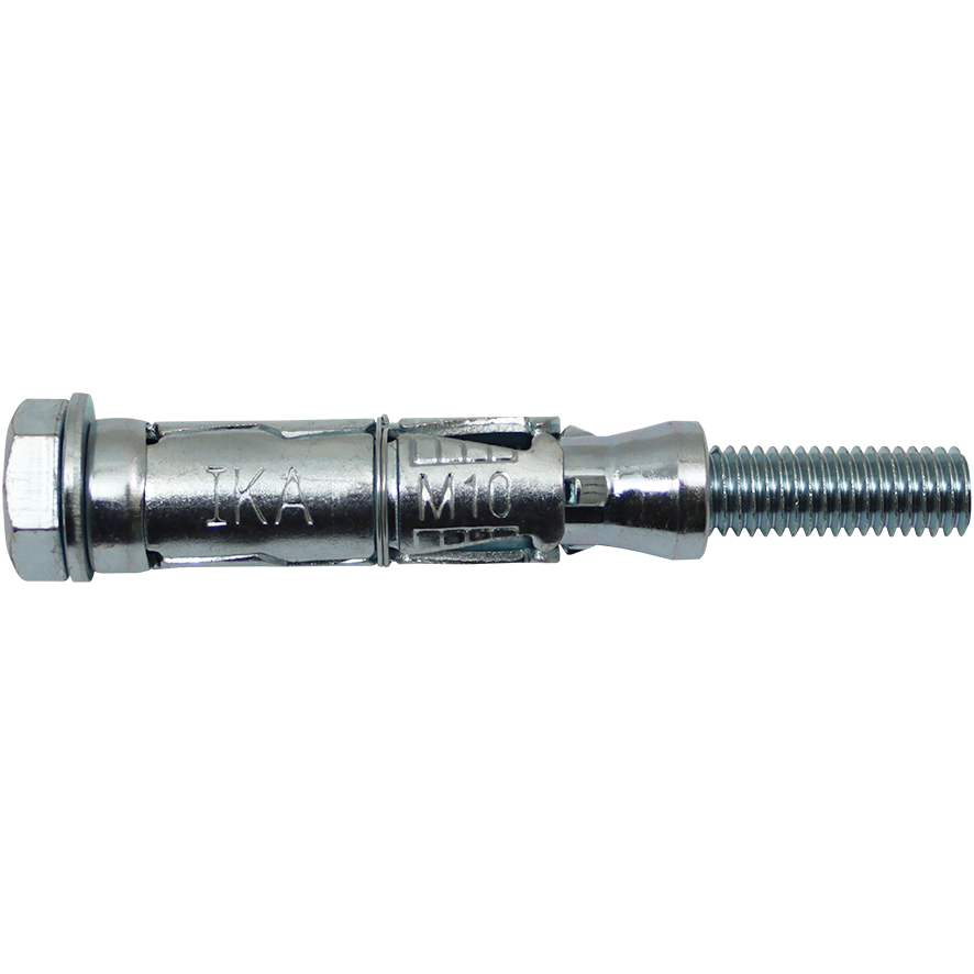 "EXP BOLT LOOSE   6 X 10 X 55MM IKA - EXPANSION BOLT Z\/P -  12MM HOLE"