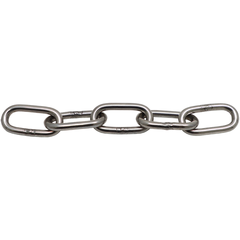 "CHAIN  S\/S 316 LONG LINK  6.0MM - SOLD PER MTR  (30M BAG - S\/STEEL 316)"