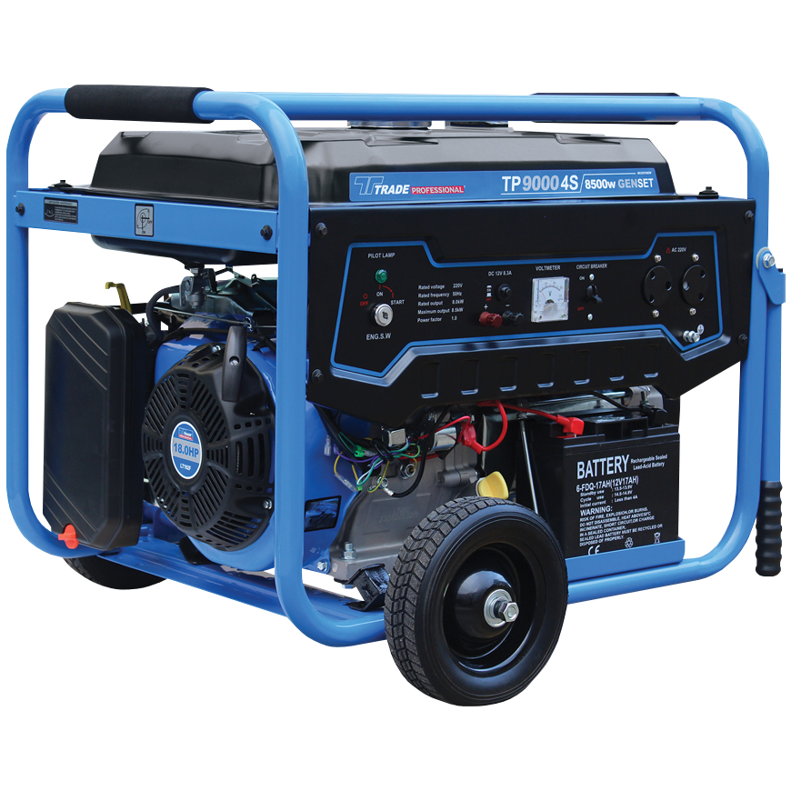"GENERATOR 8.0KW KEY START PETROL - 25L - MAX AC OUTPUT - 8.5KW"