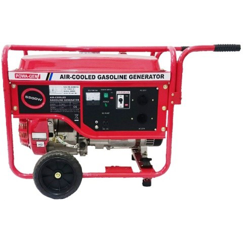 "GENERATOR 5.5KW KEY START PETROL - 25L - MAX POWER OUTPUT - 6.5KVA"