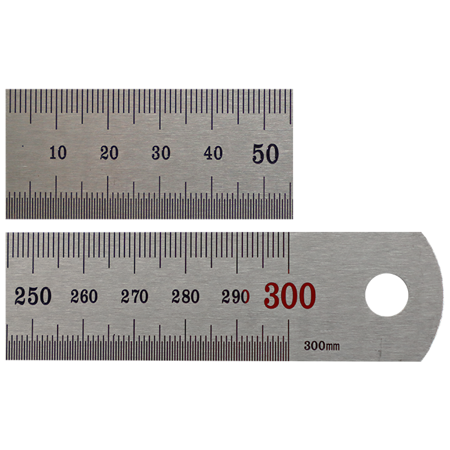 "RULER STAINLESS STEEL  300MM    FB - STAINLESS STEEL - 25MM WIDTH X 1.00MM"