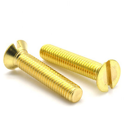 "MACH SCREW CSK BRASS SLT  8 X 20MM - DIN 963 - COUNTERSUNK - SLOTTED"