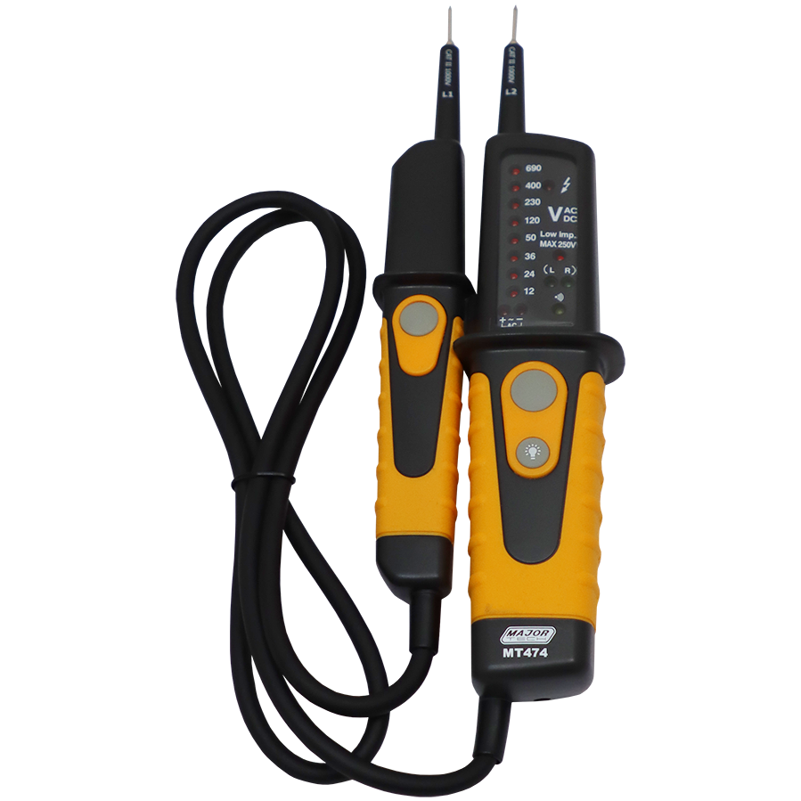 "TESTER VOLTAGE 12-690V MAJOR - AC\/DC-POLARITY DETECTION"