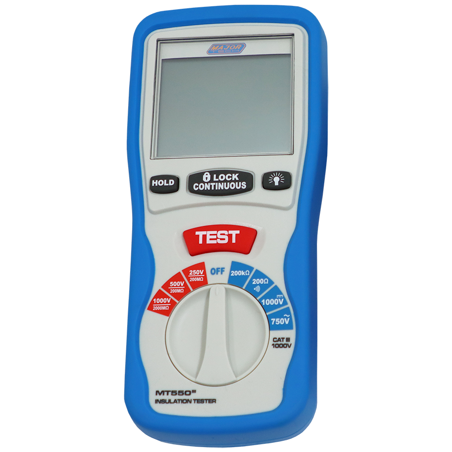 "TESTER INSULATION DIGITAL MAJOR - 250V-500V-1000V(INCLUDES ACCESSORIES)"