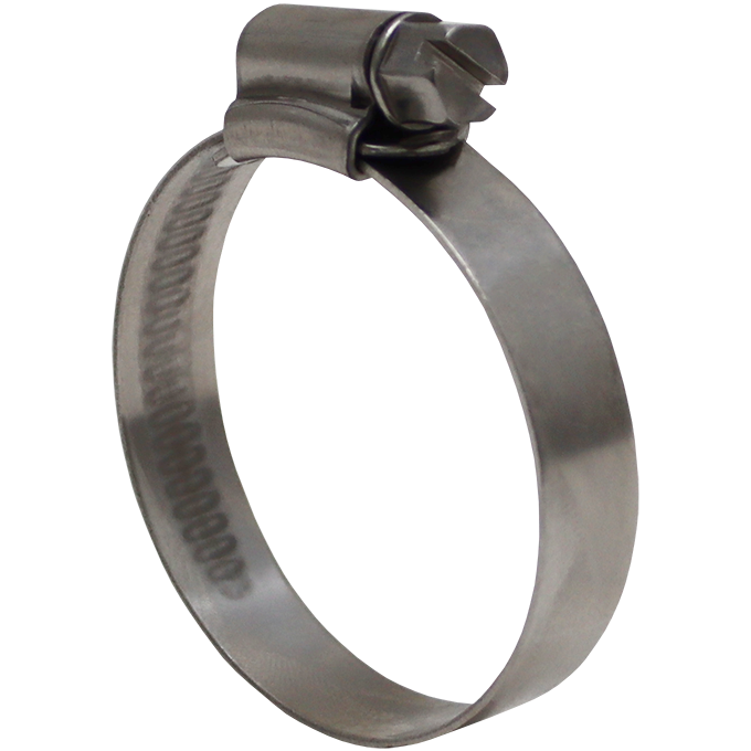 "HOSE CLAMP  FULL S\/S 304  25 - 40MM - DWS - W4 NON-PERFORATED 9MM BAND (GR 304)"
