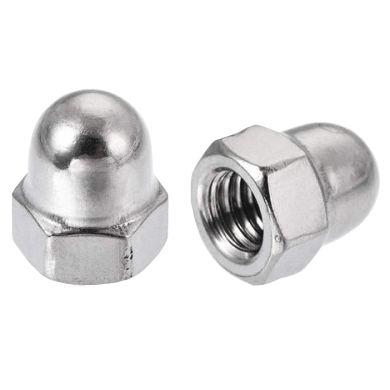 NUT DOME N/P 8 MM - DIN 1587 - NICKEL PLATED | Fowkes Bros