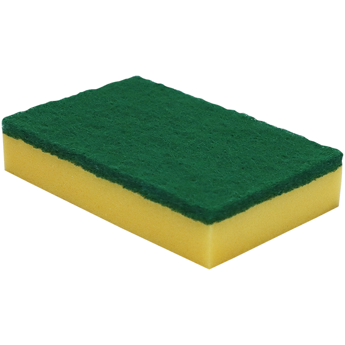 "SCOTCH BRITE SPONGE HOUSEHOLD YELLOW - 100MM X 150MM SPONGE (30MM THICK)"