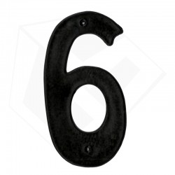 "NUMBERS HOUSE # 6 PVC BLACK - DWS - TO NUMBER HOUSES WITH"