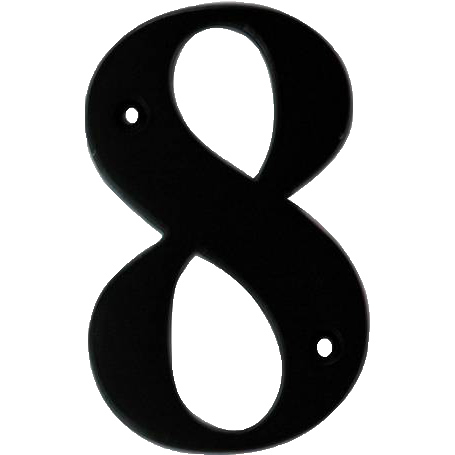 "NUMBERS HOUSE # 8 PVC BLACK - DWS - TO NUMBER HOUSES WITH"