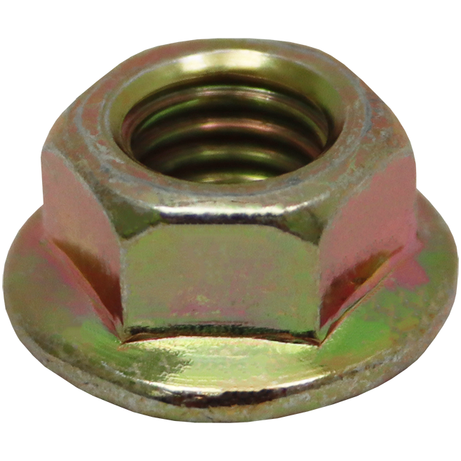 "NUT HEX FLANGE Y\/P M20 - DIN6923 - YELLOW PASSIVATED"