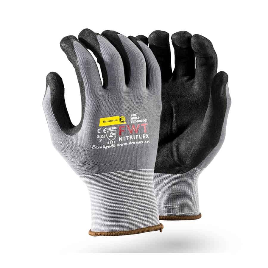 GLOVE HANDLING NITRIFLEX PALM S 9 - NITRILE FOAM (15G SPANDEX)-OIL