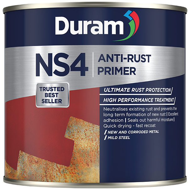 "RUST CONVERTER NS4 WHITE  500ML DURAM - ANTI-RUST PRIMER (WATER BASED)"