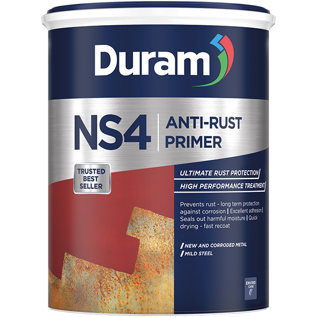RUST CONVERTER NS4 BLACK 5L DURAM - ANTI-RUST PRIMER (WATER BASED