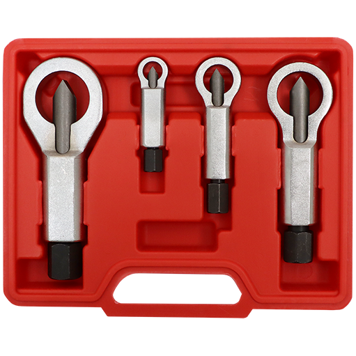 "NUT SPLITTER SET 4PC - CHROME VANADIUM (9 - 27MM)"