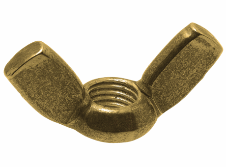 "NUT WING BRASS            5 MM - DIN 315 - BRASS"