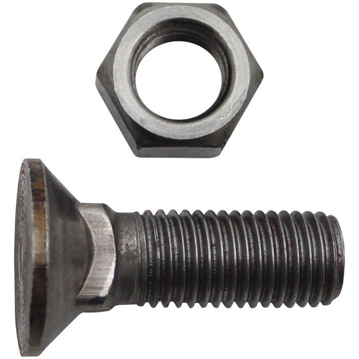 "PLOUGH BOLT & NUT    16 X 50MM - 25KG = 195 (CSK SQ BOLT & NUT)"