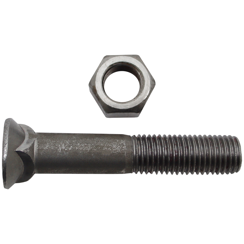 "PLOUGH BOLT & NUT    16 X 90MM - 25KG = 140 (CSK SQ BOLT & NUT)"
