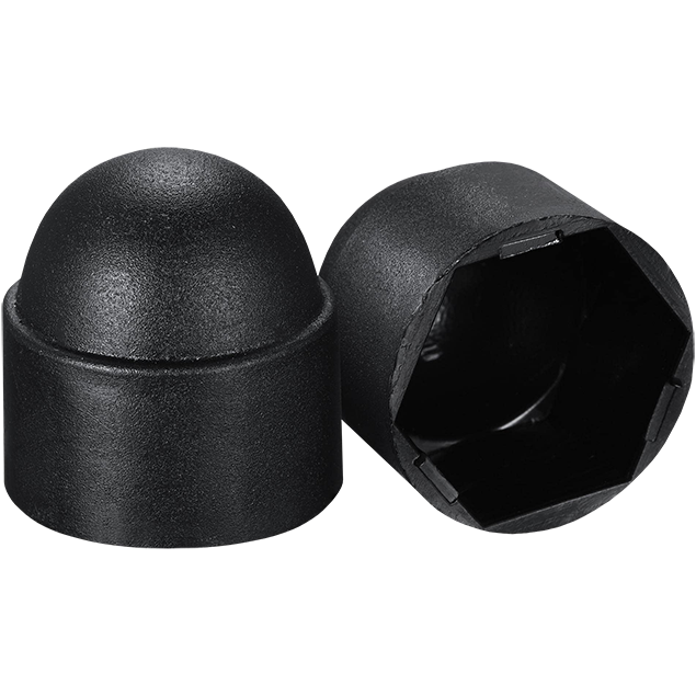 "PROTECTION CAP BLACK  M8 - PLASTIC DOME NUT COVER"